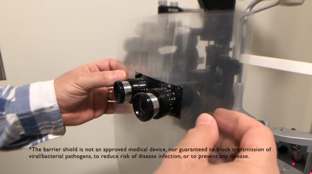 How to Create a Slit Lamp Barrier Shield