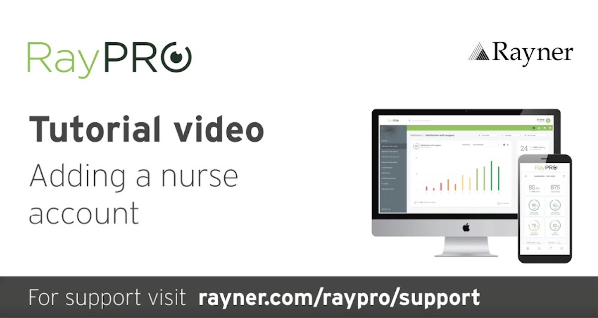 RayPRO Tutorial - Adding a Nurse Account