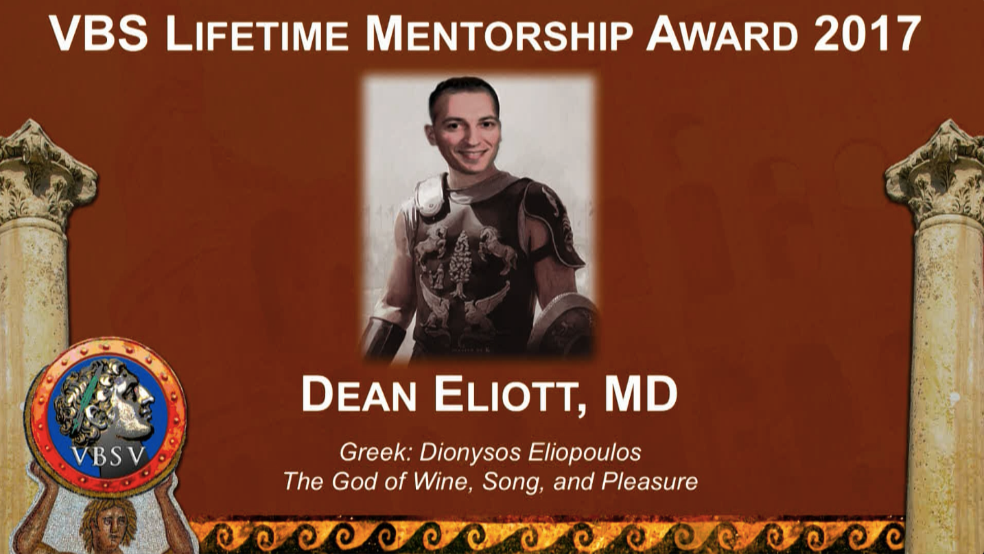 VBS Lifetime Mentorship Award 2017 - Dean Eliott, MD