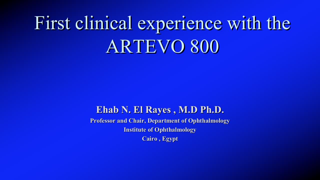 Experiences With ZEISS ARTEVO 800 - Posterior Segment Applications