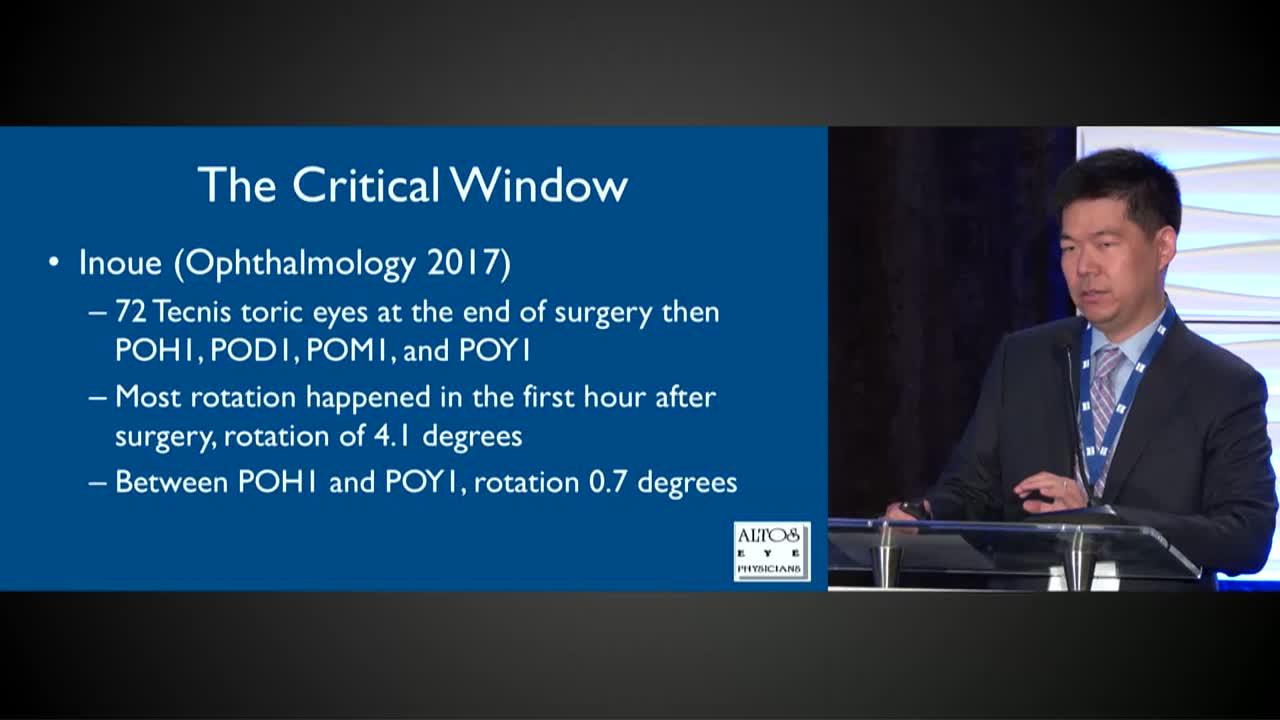 Comparison of Toric IOL Rotational Stability