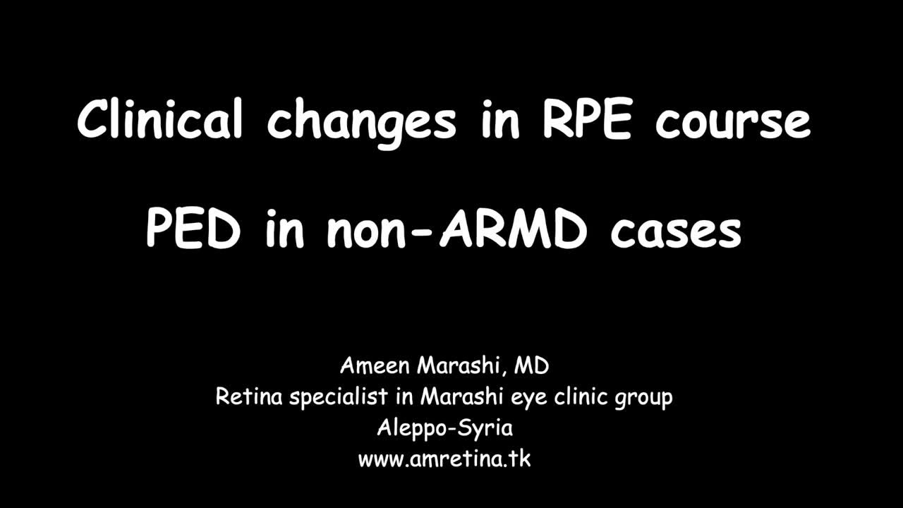 Clinical Changes in RPE Course: PED in Non-AMD Cases