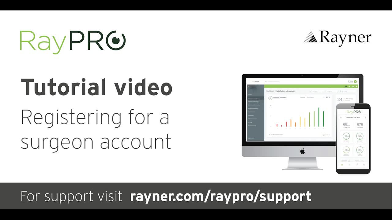 RayPRO Tutorial - Registering a Surgeon Account