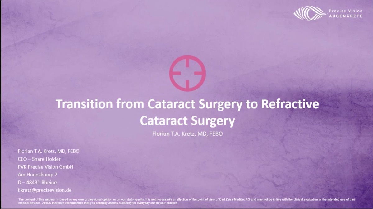 Transition from Cataract Surgery to Cataract Refractive Surgery